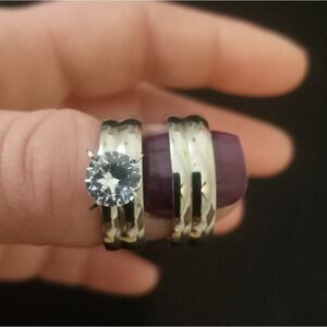 Double stainless ring set, NWOT, size 7